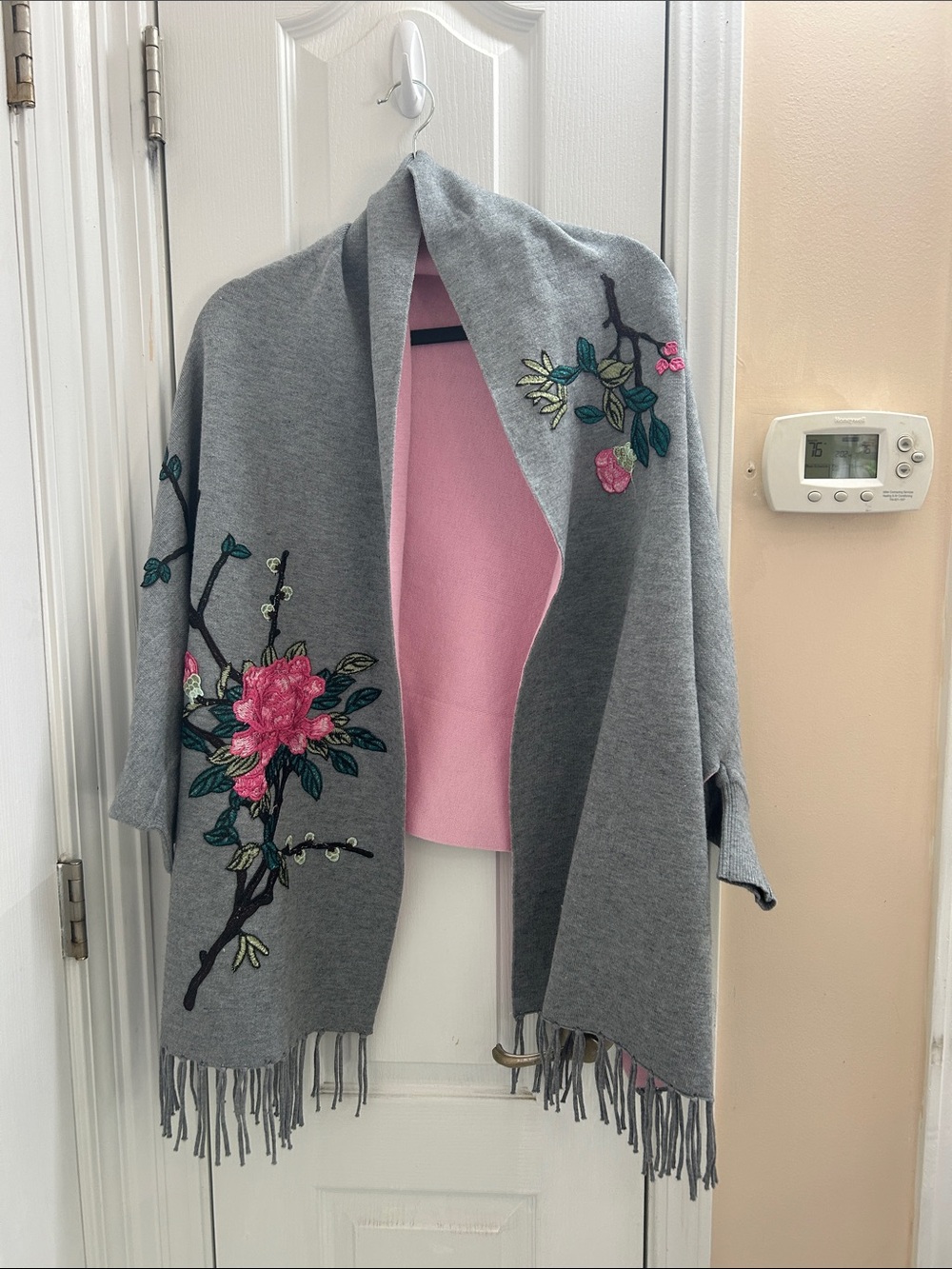 Shawl with sleeve
